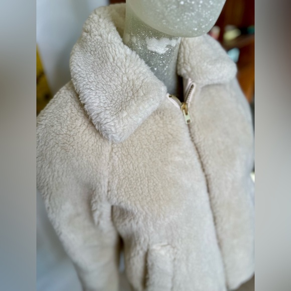 J.Crew Women’s Ivory Sherpa Teddy Zip-Up Jacket w/ Pockets. Size XXS - Picture 7 of 13
